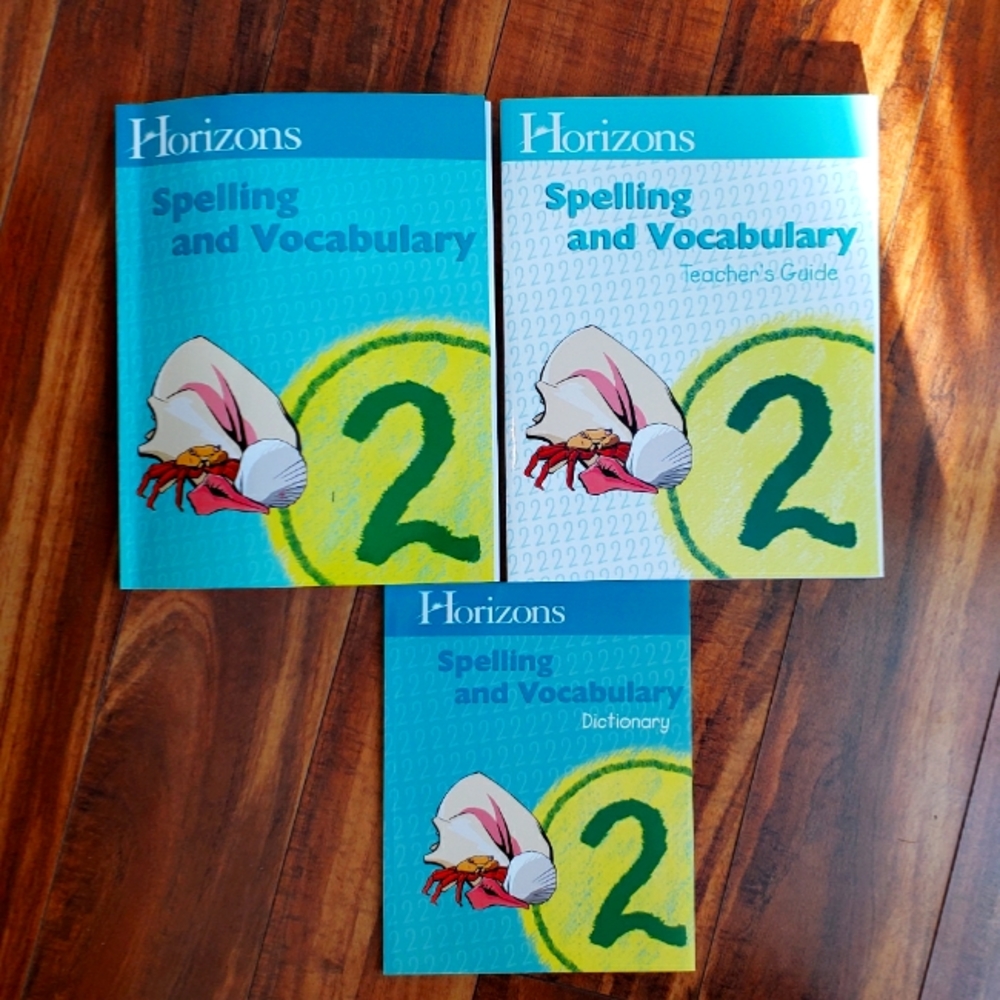 Horizon's second 2nd grade spelling and vocabulary homeschooling books